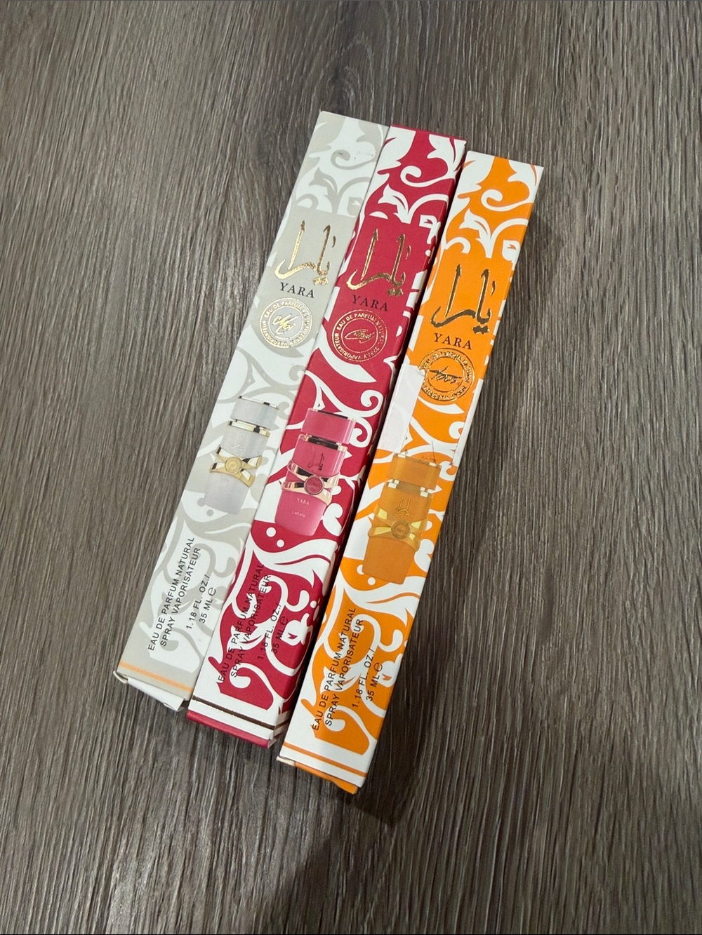Yara Women’s Fragrance Roll-On Trio – White, Pink, Orange